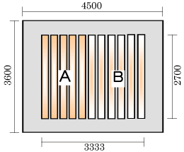 10畳間用(突入電力3.1kw)A･B各独立暖房の場合